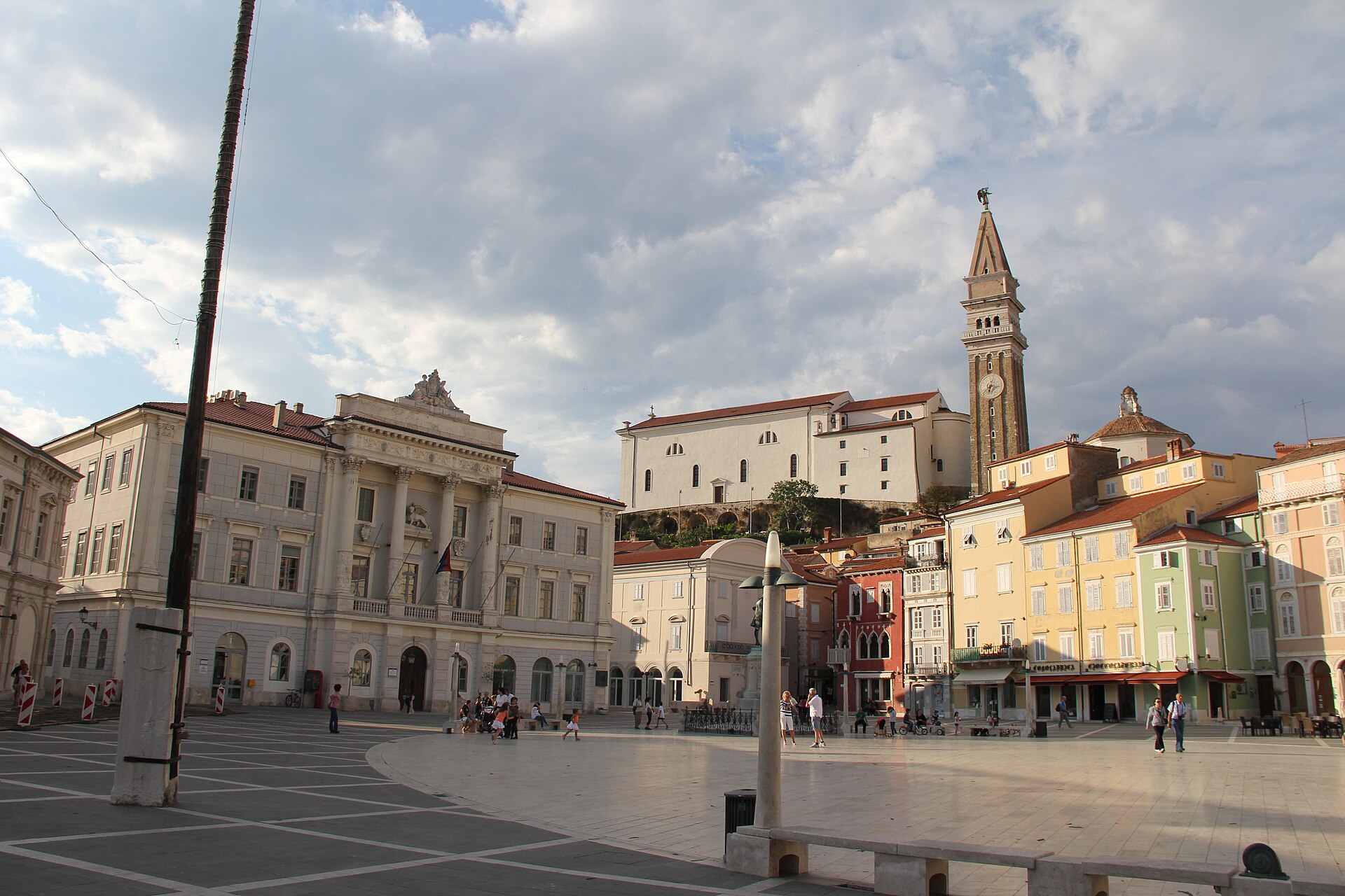 Tartini Square and harbour in Piran, Slovenia