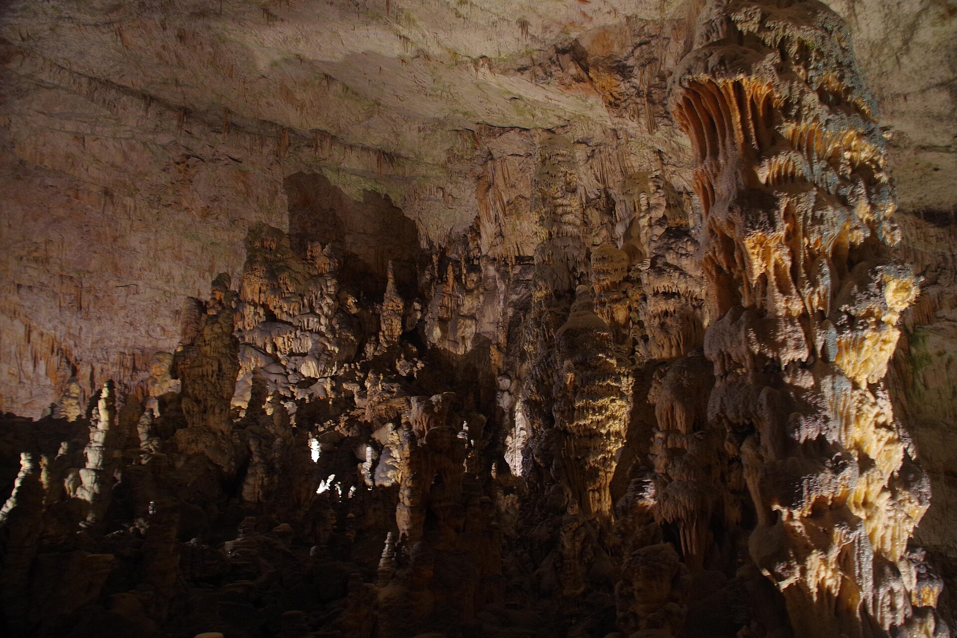 Stalactite chambers inside Postojna Cave, Slovenia